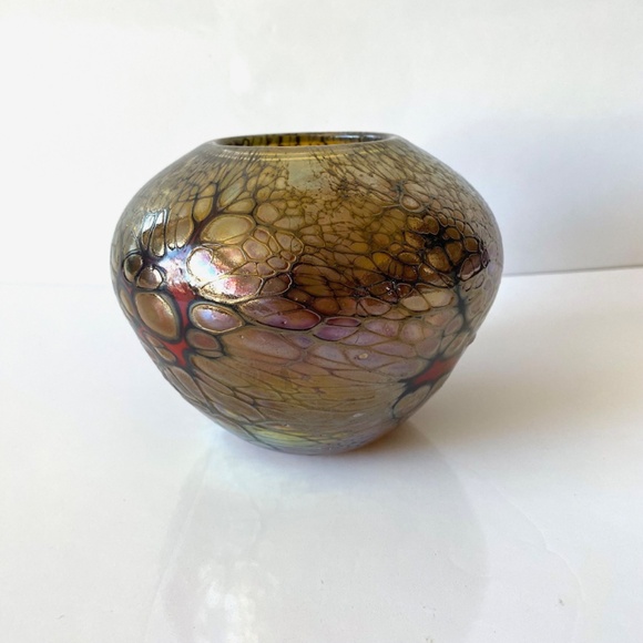 Magma Vessel Unique Art Glass Vase by Allan Gott Signed Dated 2001 - Picture 3 of 8